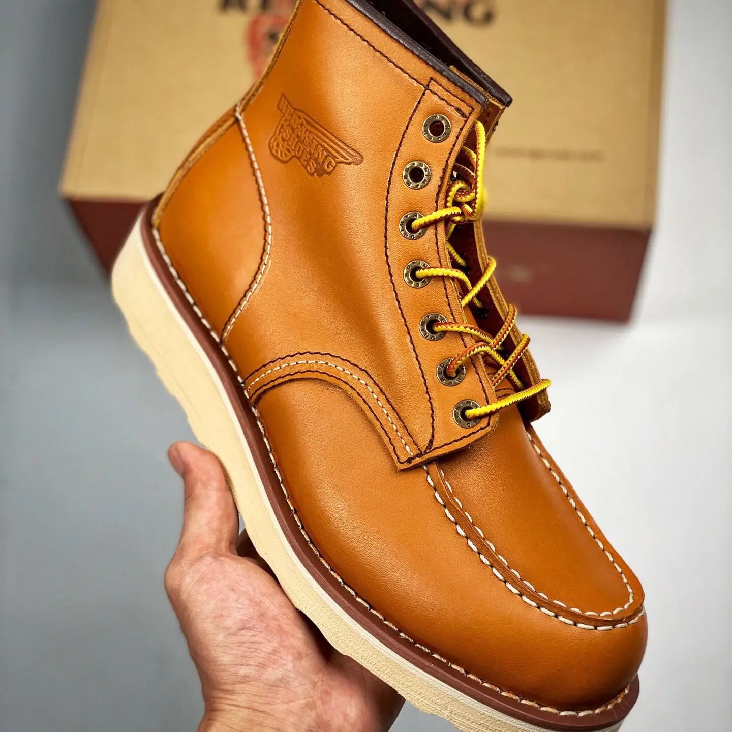 Retro Men’s Leather Work Boots – High-Top Motorcycle & Classic Combat Boots, Durable Lace-Up Outdoor & Casual Footwear
