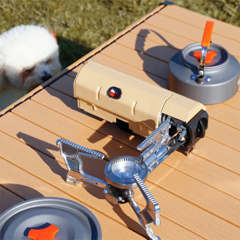 2600W Portable Camping Cassette Stove – Folding Butane Gas Burner for Outdoor Cooking, Hiking & Picnics