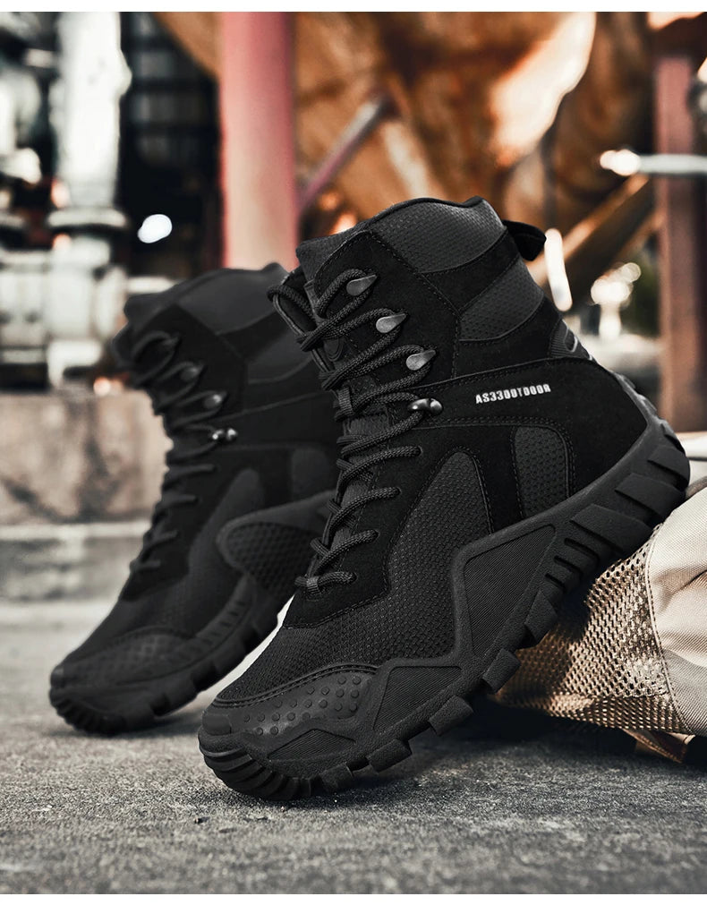 Men’s Waterproof Hiking Boots – Lightweight Durable Outdoor Work & Trail Shoes