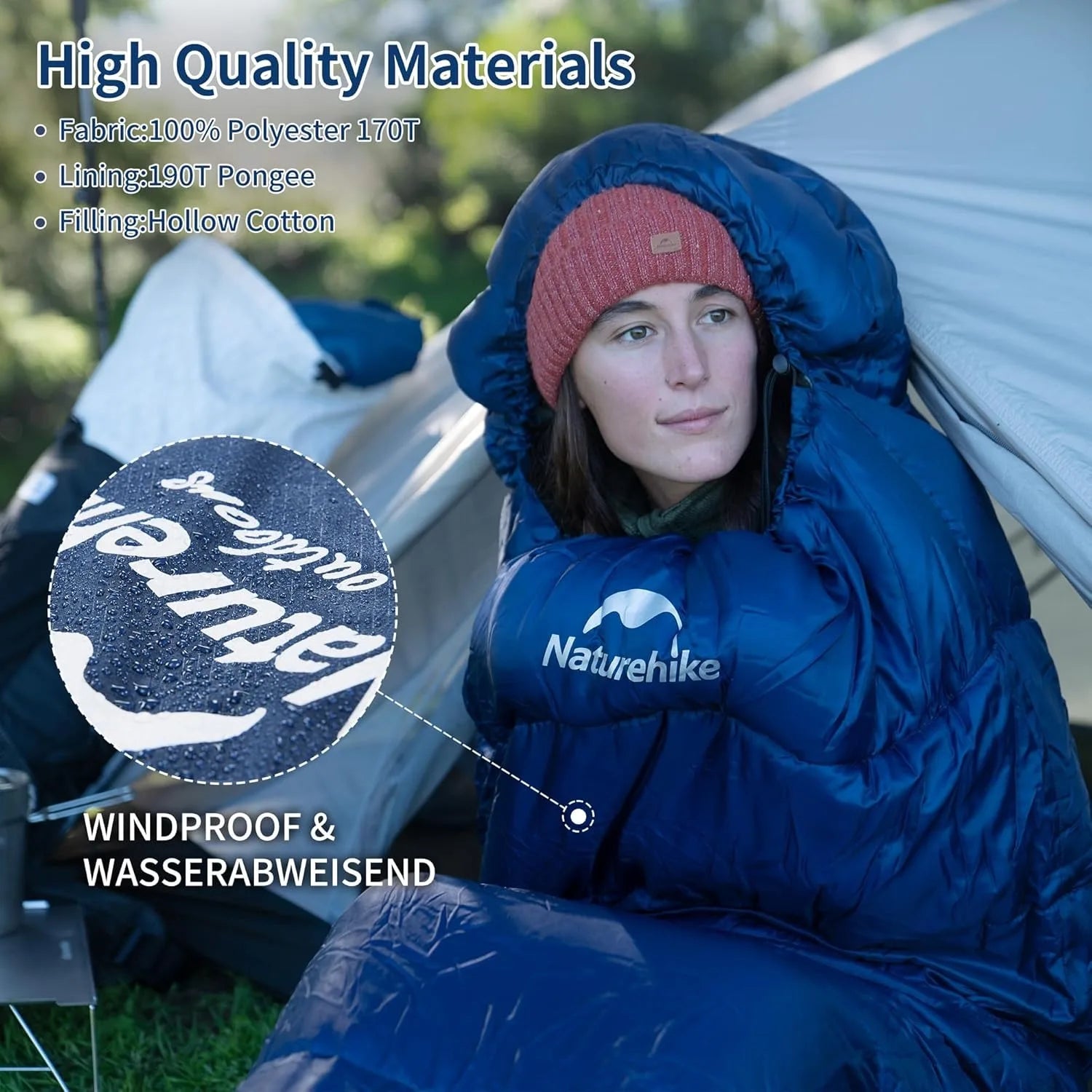 Naturehike MJ300/MJ600 Mummy Sleeping Bag – Ultra-Warm Winter Cotton Sleeping Bag for Camping & Indoor Use