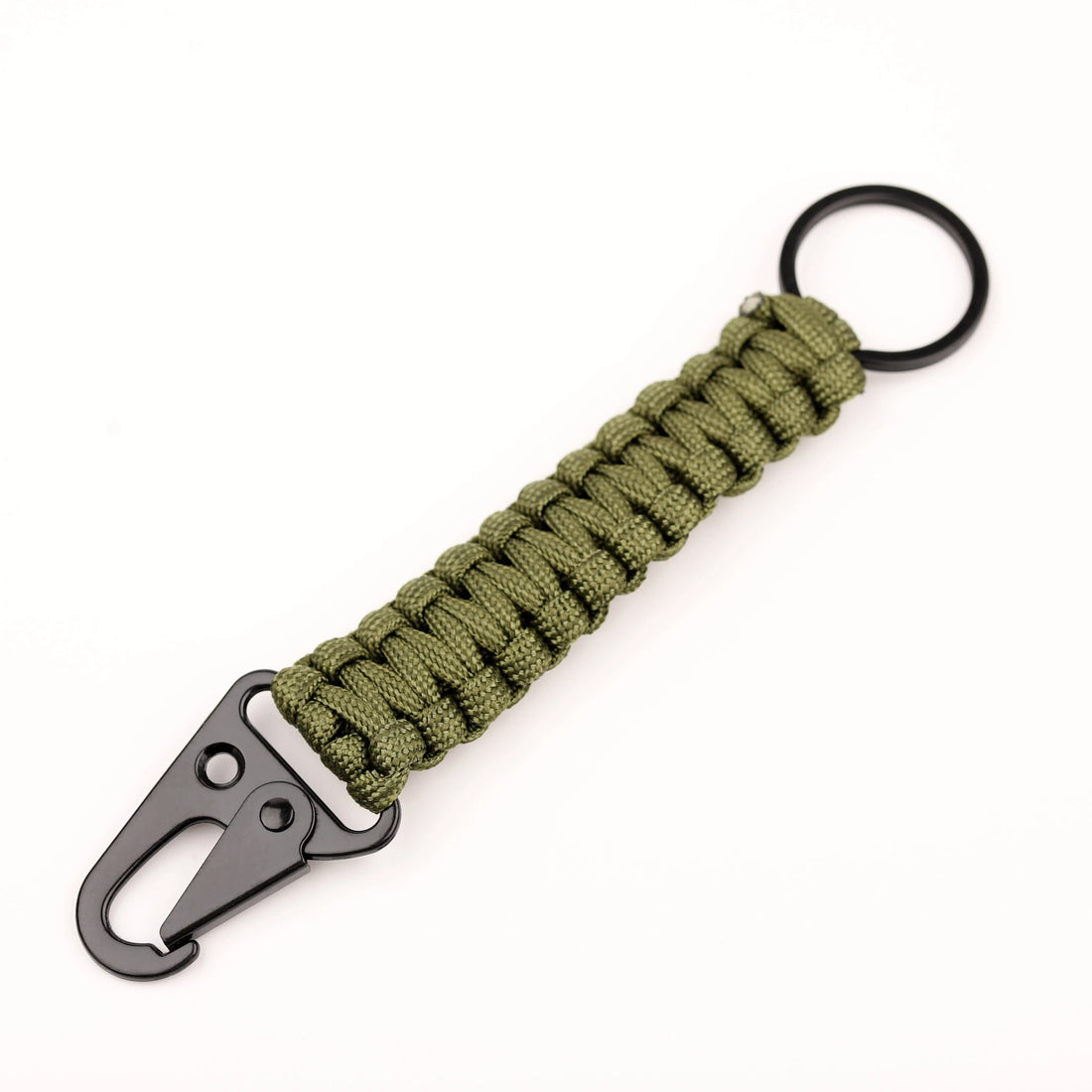 Paracord Survival Keychain with Carabiner & Bottle Opener – Military Braided EDC Tool for Camping & Hiking