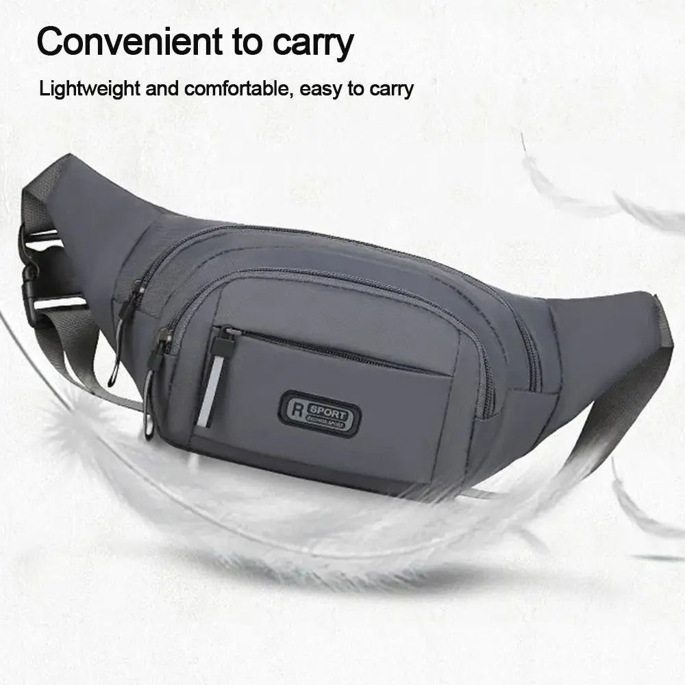 Large Capacity Anti-Theft Sling Bag for Men – Waterproof Nylon Chest Pack & Waist Bag for Travel, Sports & Everyday Carry