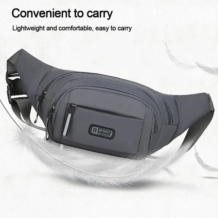 Large Capacity Anti-Theft Sling Bag for Men – Waterproof Nylon Chest Pack & Waist Bag for Travel, Sports & Everyday Carry