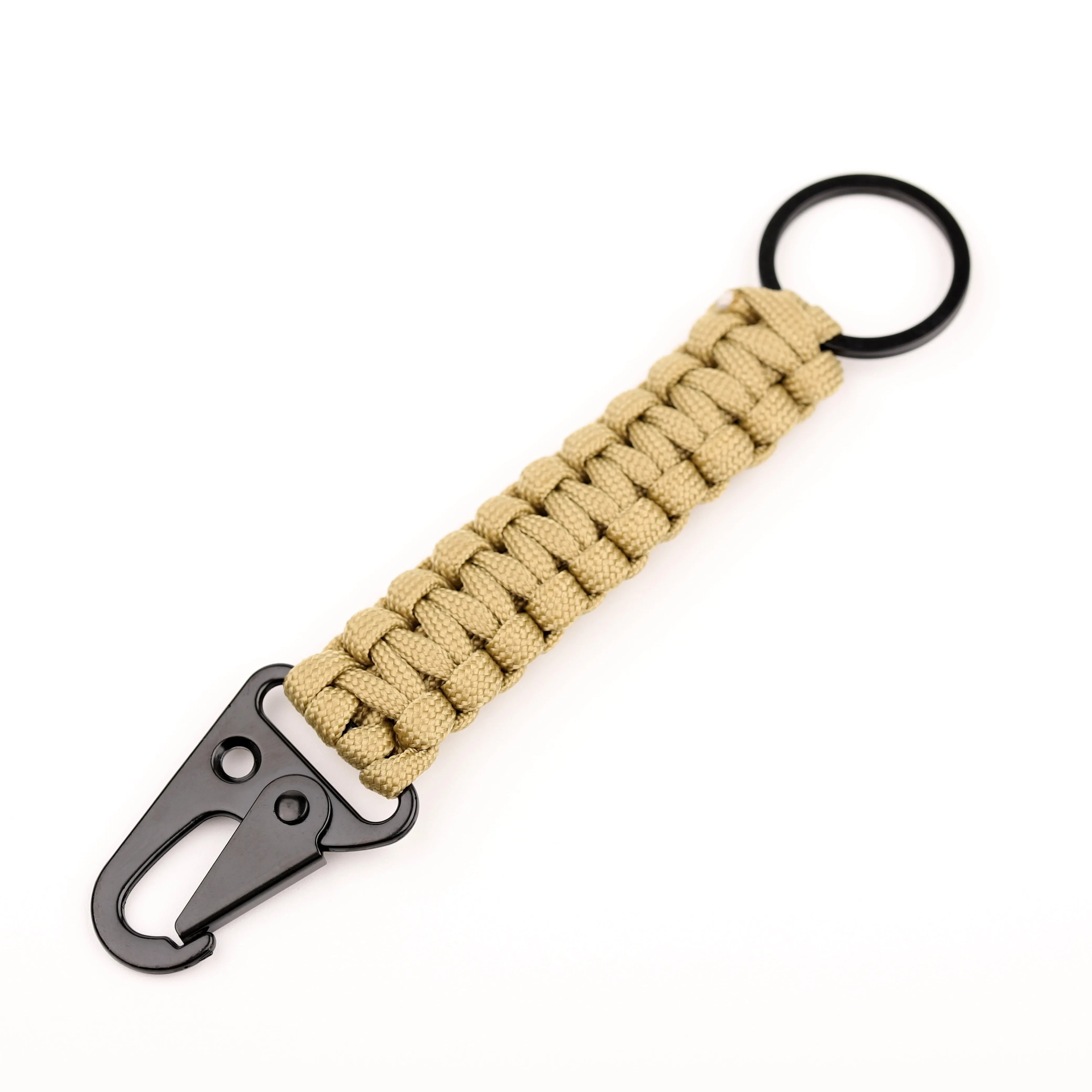 Paracord Survival Keychain with Carabiner & Bottle Opener – Military Braided EDC Tool for Camping & Hiking