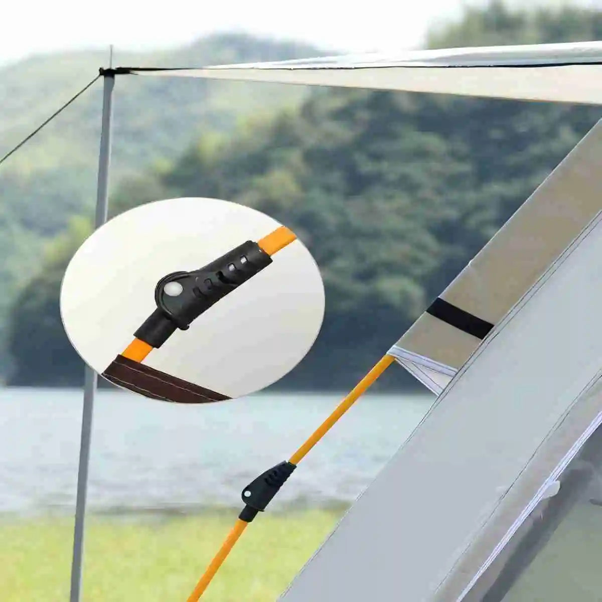 2-Person Outdoor Camping Tent with Sunshade – Waterproof Self-Driving Travel Shelter, Dual Doors & Windows for Ventilation