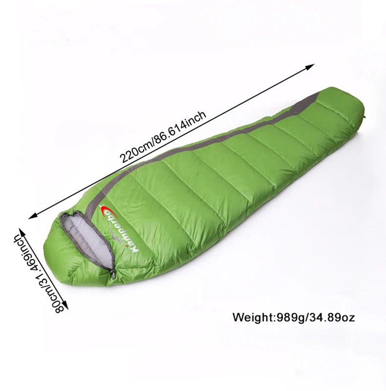 Kamperbox Ultralight Down Sleeping Bag – Warm Winter Camping Sleeping Bag for Backpacking & Outdoor Adventures