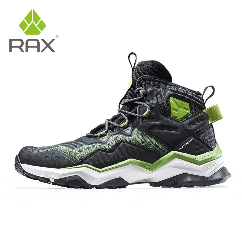 RAX Waterproof Mid-Top Hiking Shoes – Men’s & Women’s Leather Trekking Boots for Trail, Camping, Climbing & Outdoor Adventures