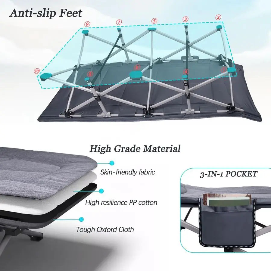 Ultralight Inflatable Camping Sleeping Pad with Built-in Pump & Pillow – Compact Air Mattress for Hiking, Backpacking & Travel