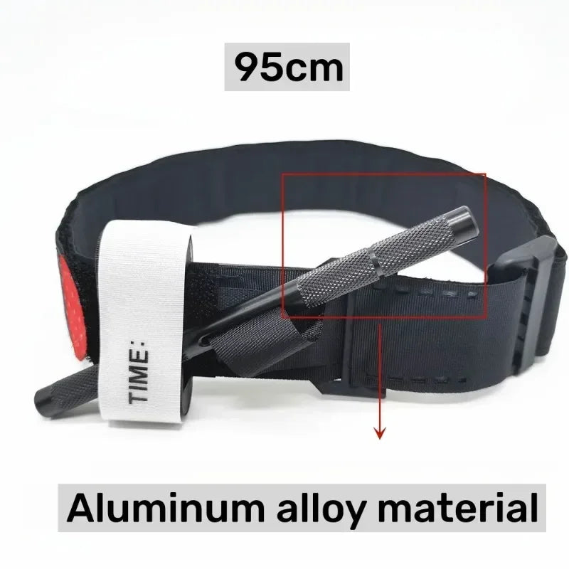 Tactical Aluminum Tourniquet with Rotary Pressure System – Military-Grade First Aid Survival Gear for Hiking, Camping & Emergency Rescue (MOLLE Compatible)