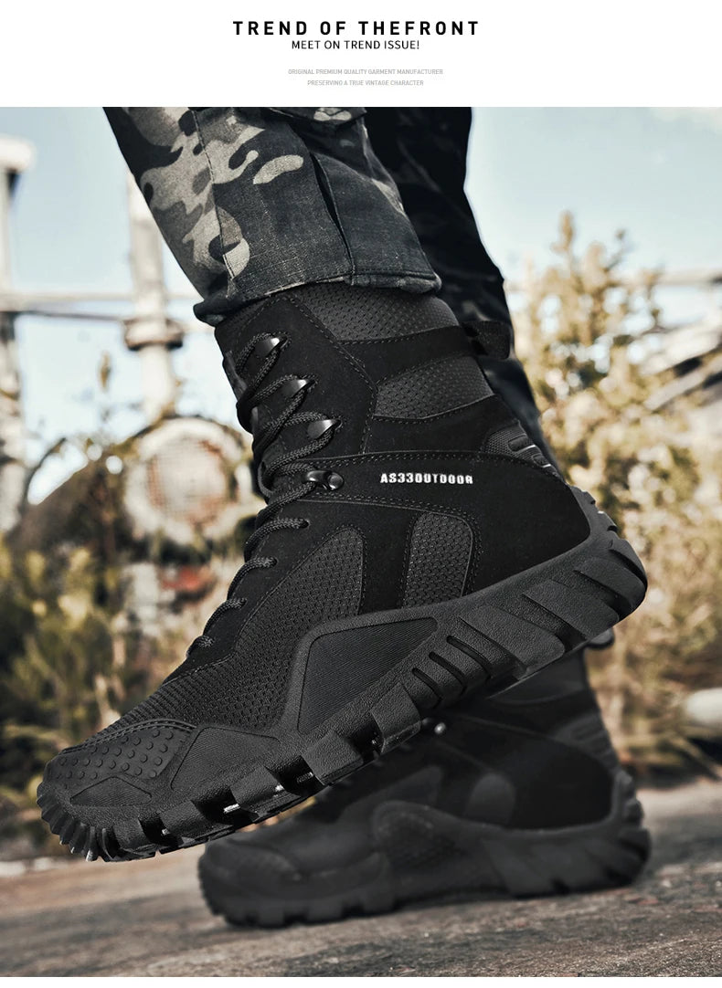 Men’s Waterproof Hiking Boots – Lightweight Durable Outdoor Work & Trail Shoes