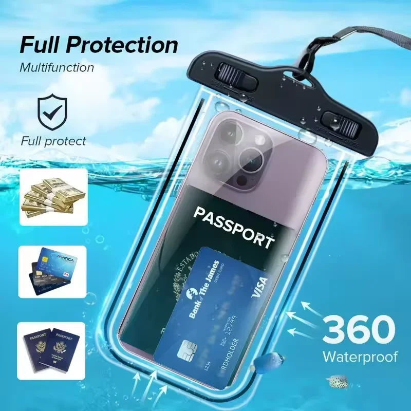 Universal Waterproof Phone Case – Underwater Protective Pouch for iPhone & Samsung (Swimming, Beach & Travel)