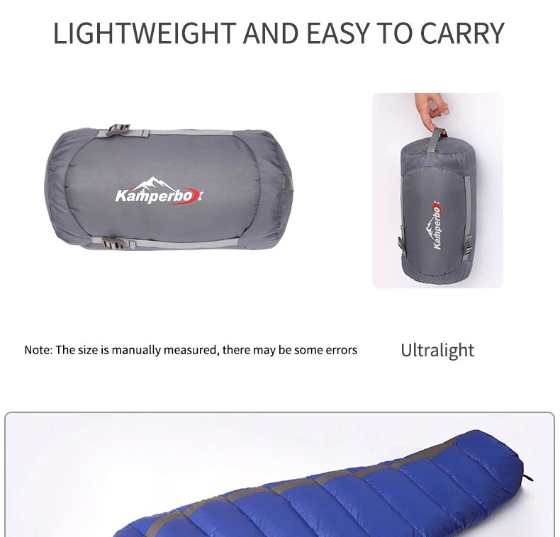 Kamperbox Ultralight Down Sleeping Bag – Warm Winter Camping Sleeping Bag for Backpacking & Outdoor Adventures
