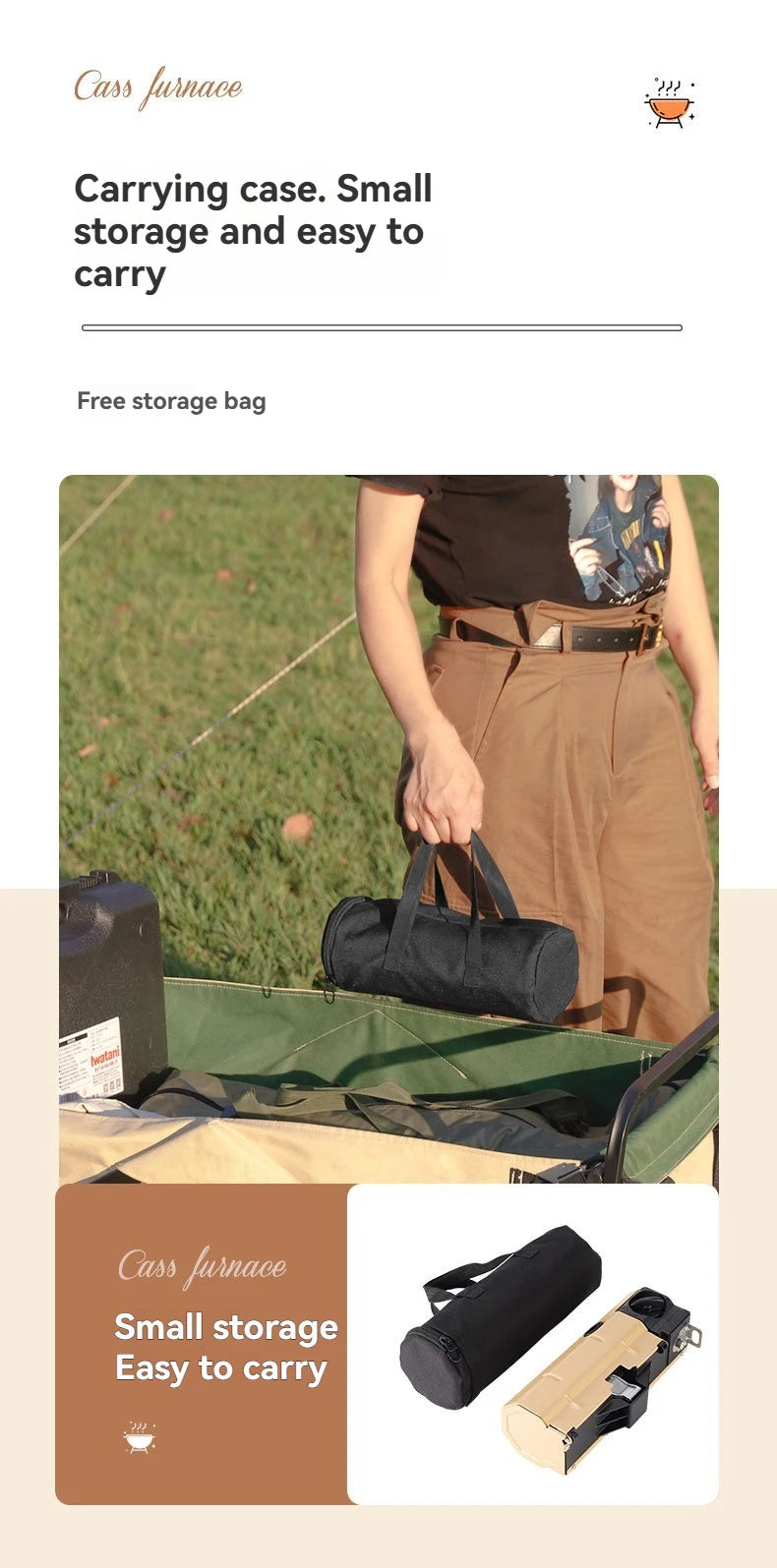 2670W Portable Camping Gas Stove – Folding Cassette Burner for Outdoor Cooking, Picnic & Travel