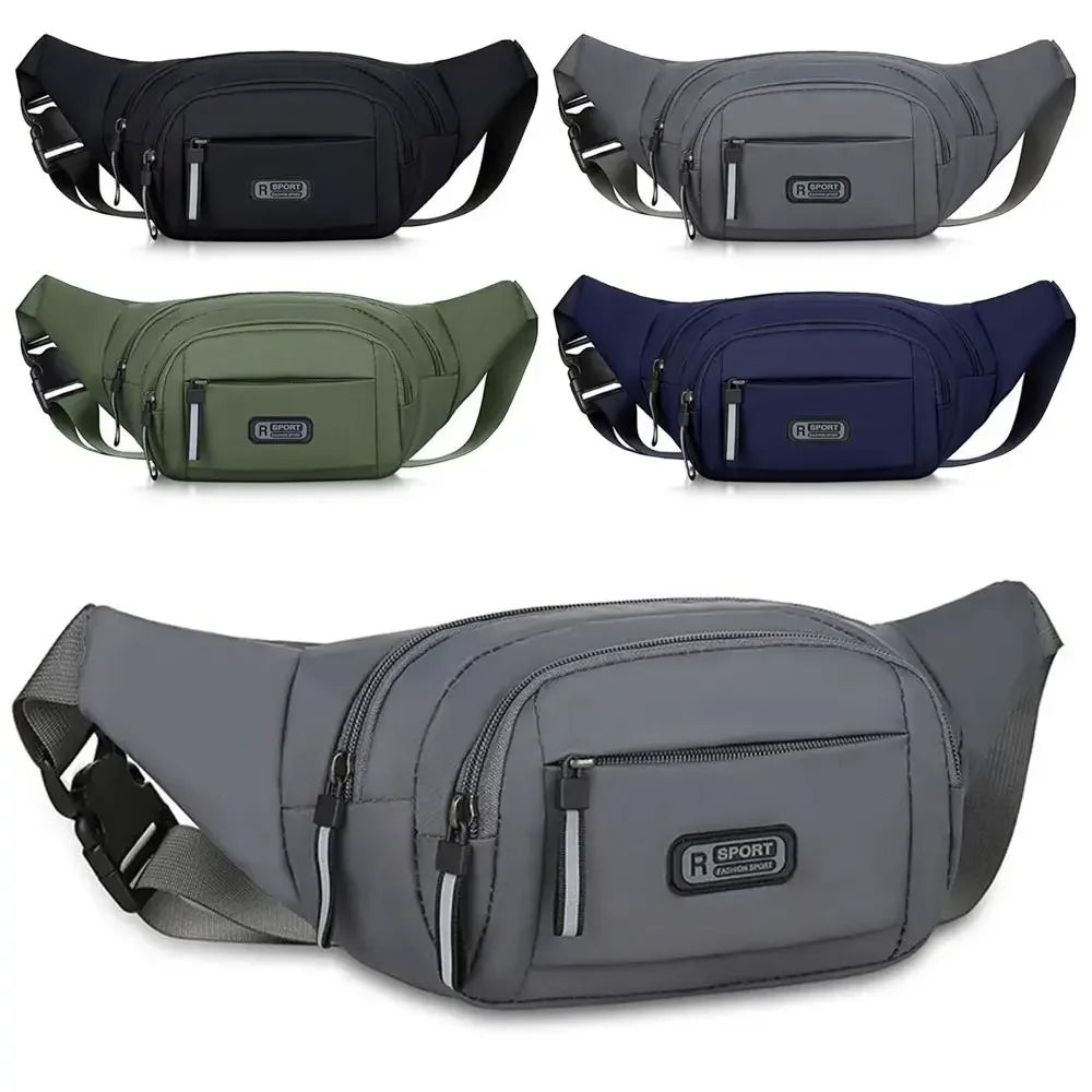Large Capacity Anti-Theft Sling Bag for Men – Waterproof Nylon Chest Pack & Waist Bag for Travel, Sports & Everyday Carry
