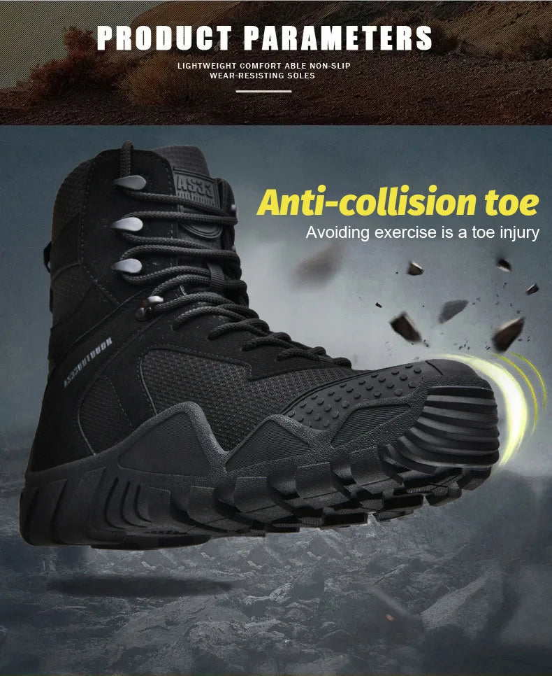 Men’s Waterproof Hiking Boots – Lightweight Durable Outdoor Work & Trail Shoes