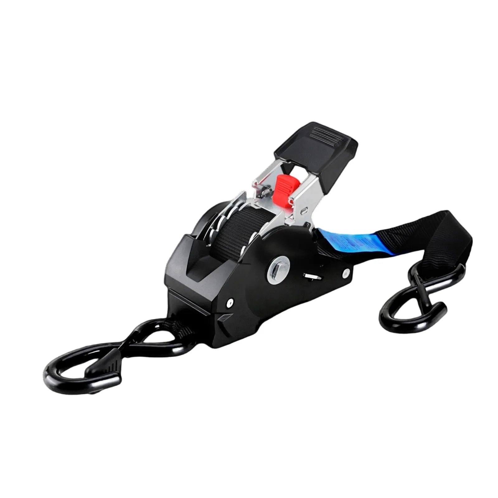 1" x 10' Heavy-Duty Retractable Ratchet Straps – 1209 lb Break Strength Auto Retracting Tie Downs for Trucks, Trailers, Boats & Cargo