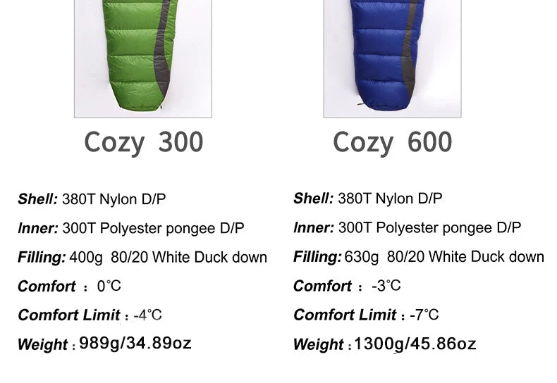 Kamperbox Ultralight Down Sleeping Bag – Warm Winter Camping Sleeping Bag for Backpacking & Outdoor Adventures