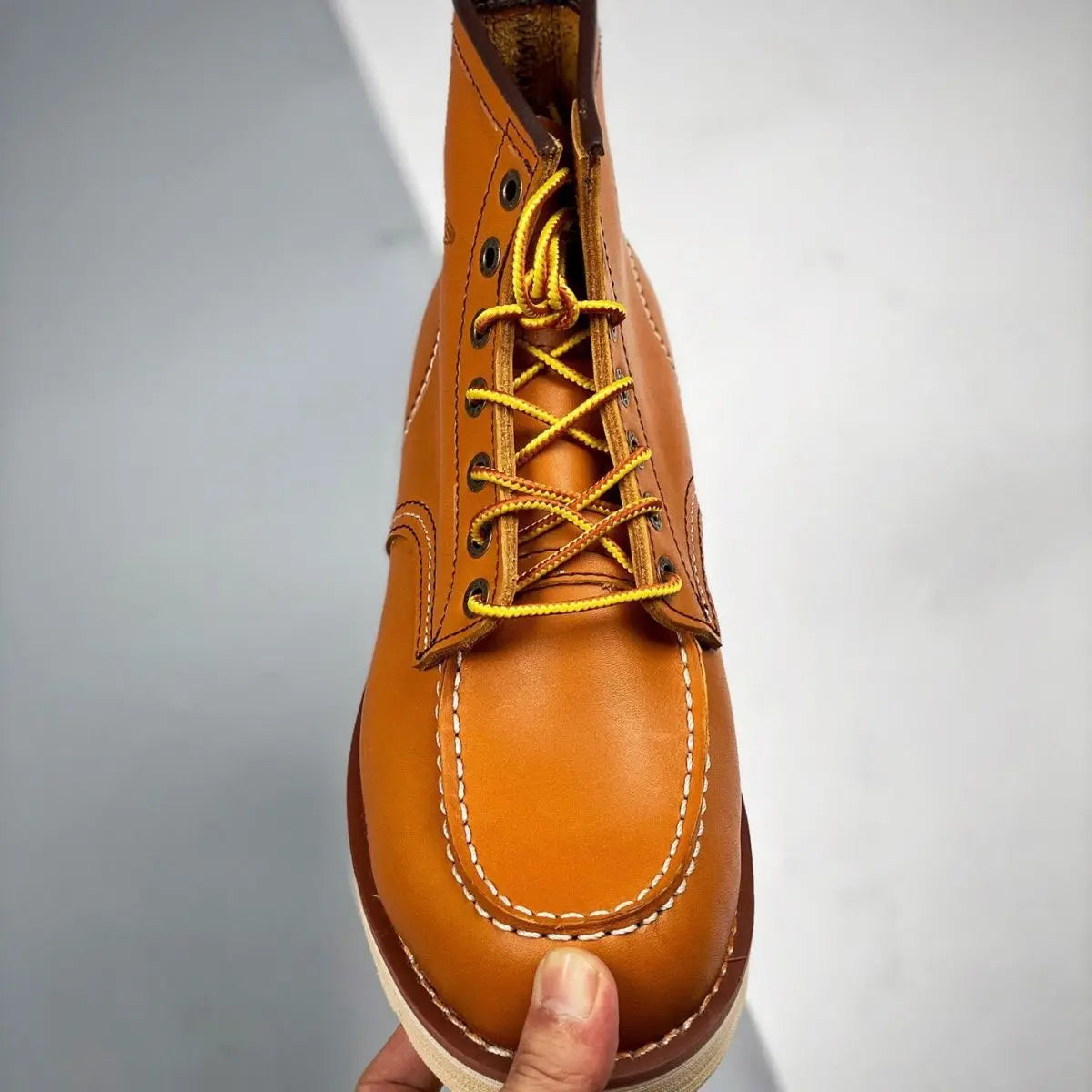 Retro Men’s Leather Work Boots – High-Top Motorcycle & Classic Combat Boots, Durable Lace-Up Outdoor & Casual Footwear