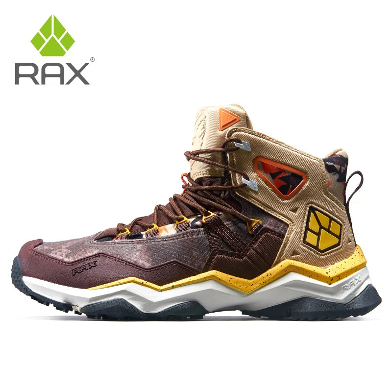 RAX Waterproof Mid-Top Hiking Shoes – Men’s & Women’s Leather Trekking Boots for Trail, Camping, Climbing & Outdoor Adventures