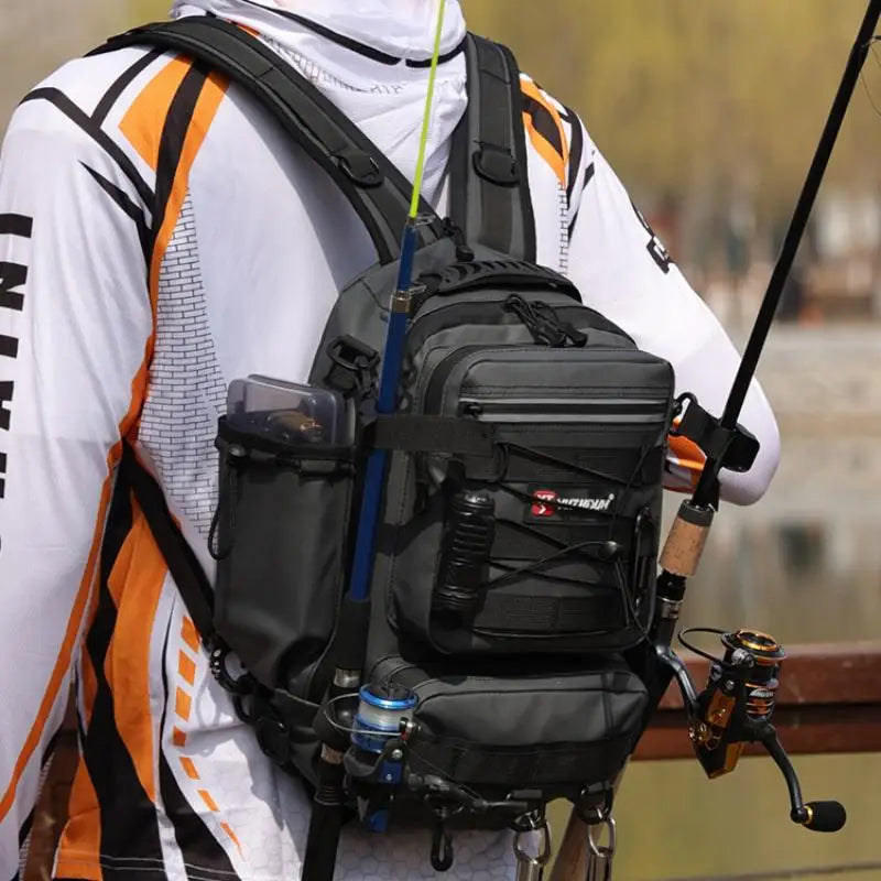 Multi-Functional Fishing Tackle Backpack – Large Capacity Waterproof Lure Bag with Gear Storage & Hanging System
