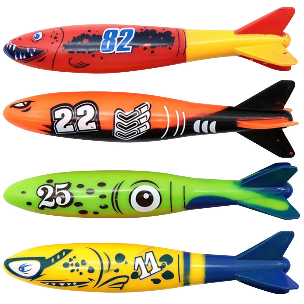 Kids Shark Rocket Pool Diving Toy Set – Summer Water Throwing Game, Swimming Training & Bath Toy for Toddlers and Children