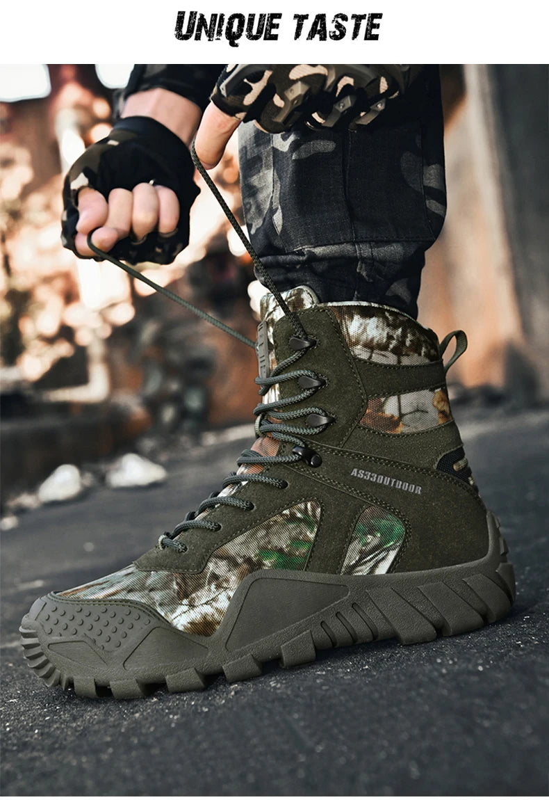 Men’s Waterproof Hiking Boots – Lightweight Durable Outdoor Work & Trail Shoes
