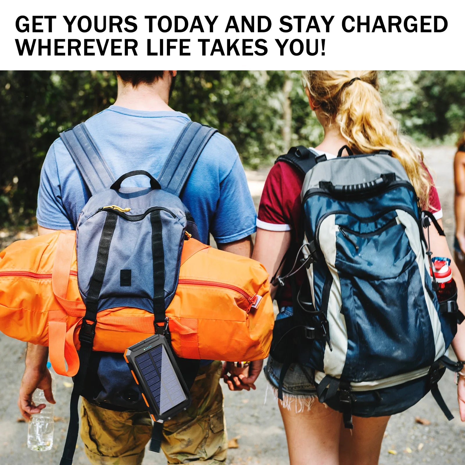 20000mAh Solar Power Bank – Waterproof Portable Solar Charger with Dual USB & LED Flashlight for Outdoor Use