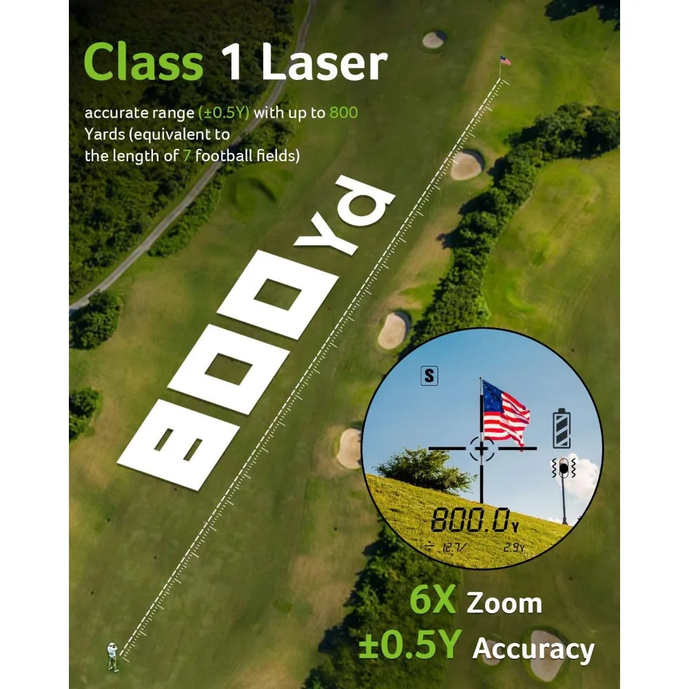 Acer Golf Rangefinder with Slope – 800/1200 Yard Laser Range Finder for Golf & Hunting