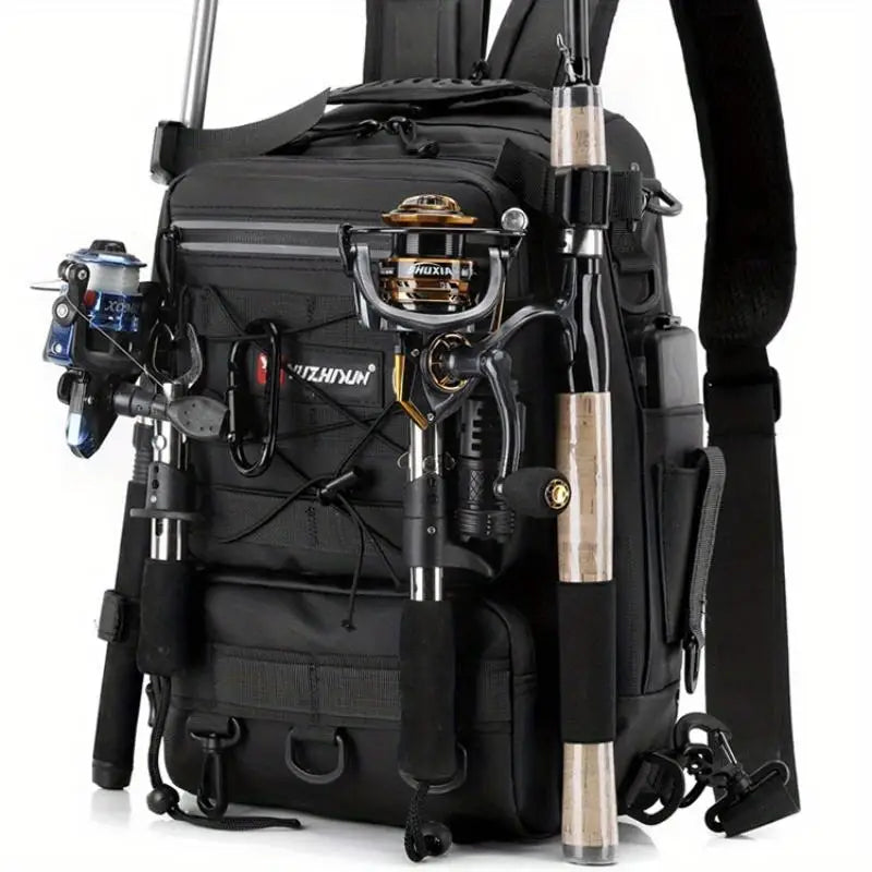 Multi-Functional Fishing Tackle Backpack – Large Capacity Waterproof Lure Bag with Gear Storage & Hanging System