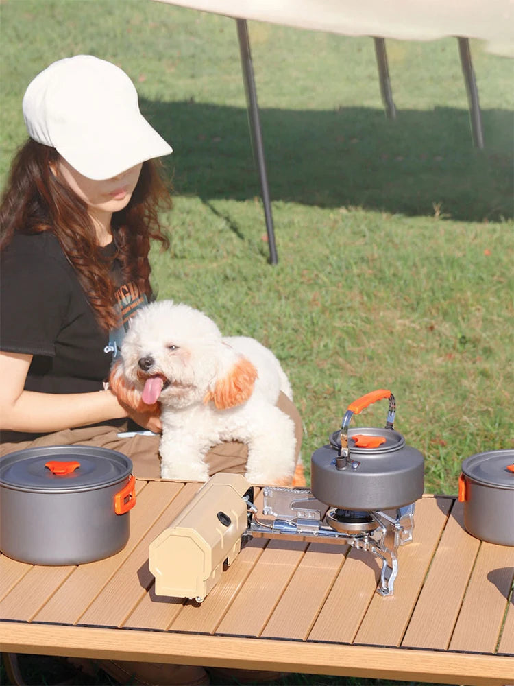 2600W Portable Camping Cassette Stove – Folding Butane Gas Burner for Outdoor Cooking, Hiking & Picnics