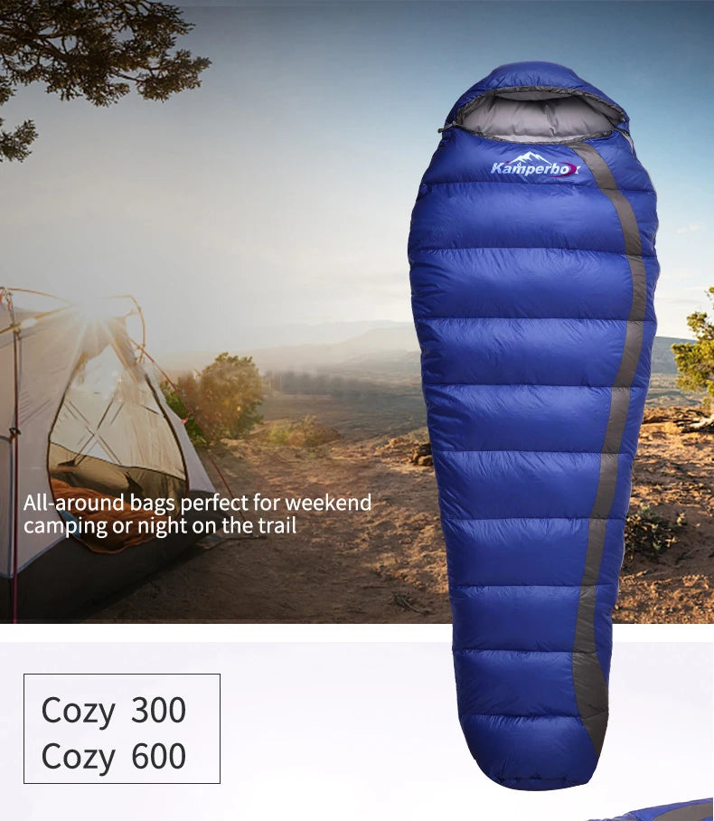 Kamperbox Ultralight Down Sleeping Bag – Warm Winter Camping Sleeping Bag for Backpacking & Outdoor Adventures