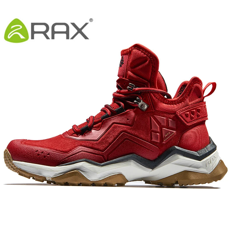 RAX Waterproof Mid-Top Hiking Shoes – Men’s & Women’s Leather Trekking Boots for Trail, Camping, Climbing & Outdoor Adventures