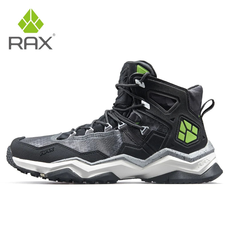 RAX Waterproof Mid-Top Hiking Shoes – Men’s & Women’s Leather Trekking Boots for Trail, Camping, Climbing & Outdoor Adventures