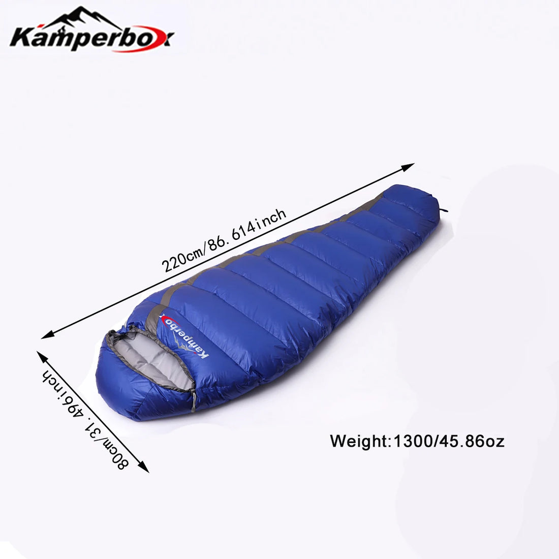 Kamperbox Ultralight Down Sleeping Bag – Warm Winter Camping Sleeping Bag for Backpacking & Outdoor Adventures