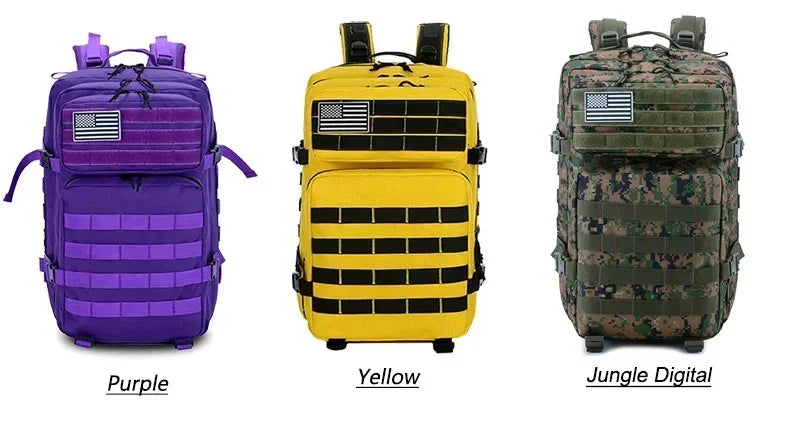 Tactical Backpack – Large Capacity 3-Day Outdoor Rucksack for Hiking, Camping & Travel