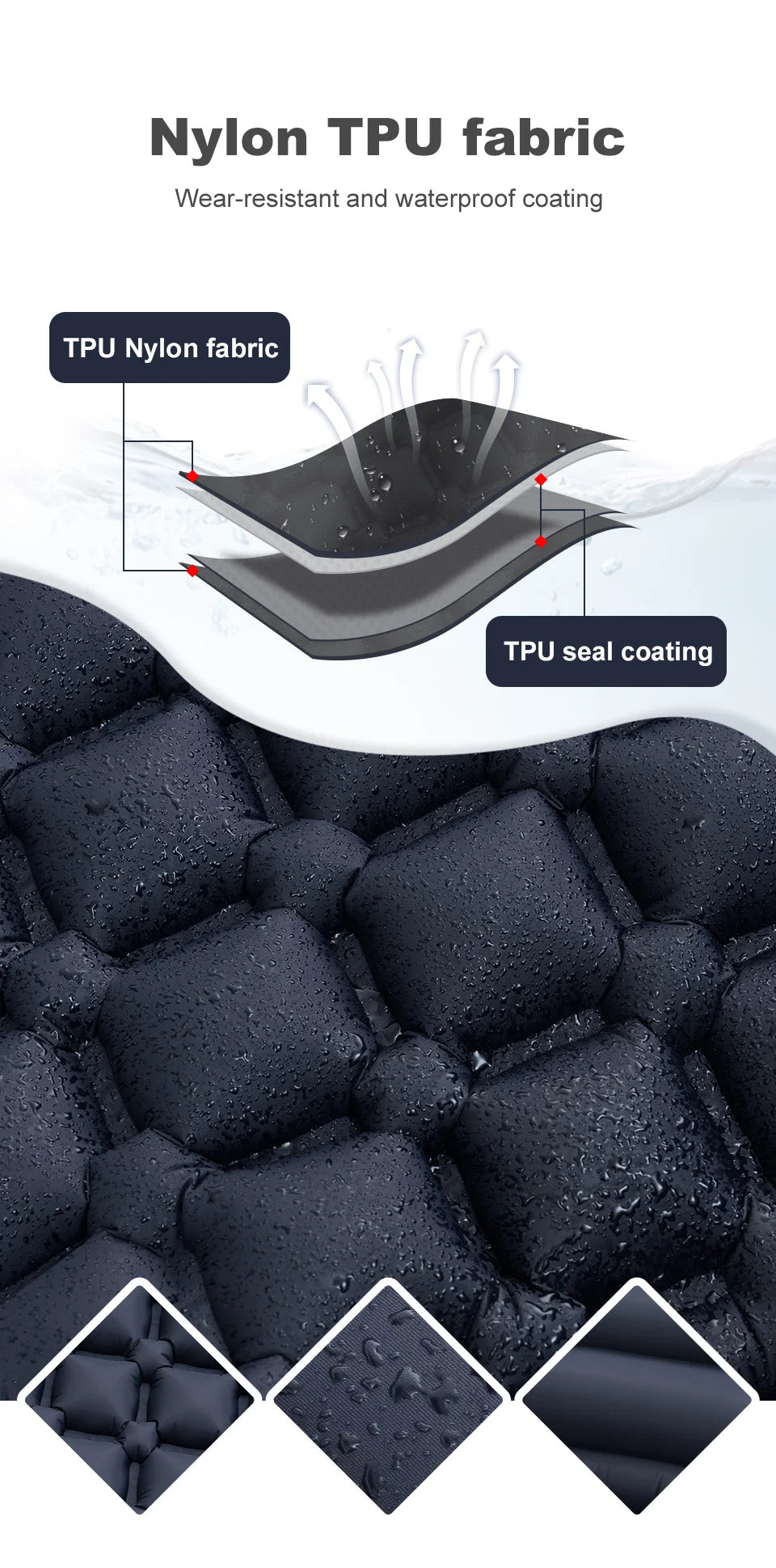 Ultralight Inflatable Camping Sleeping Pad with Built-in Pump & Pillow – Compact Air Mattress for Hiking, Backpacking & Travel
