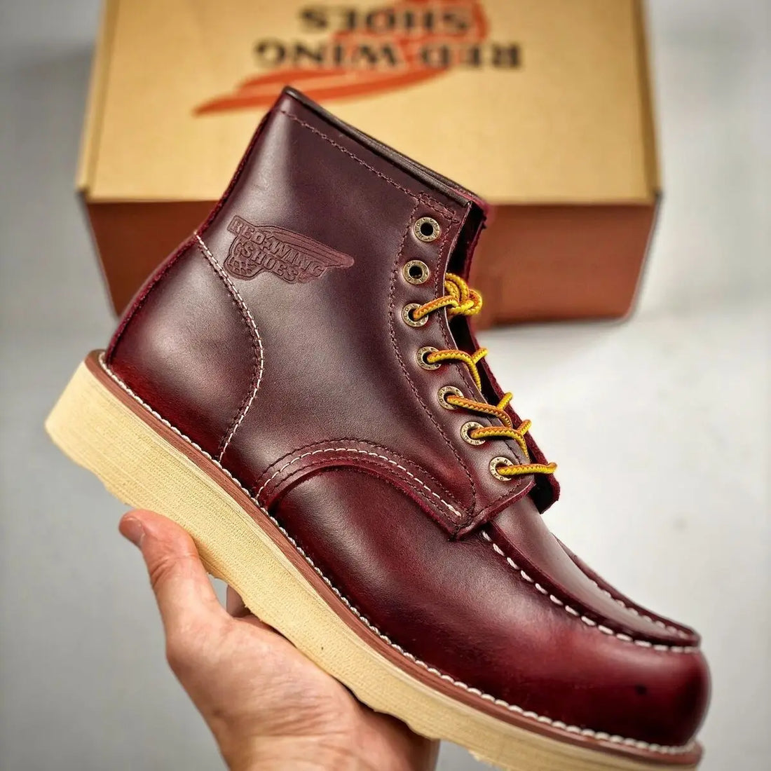 Retro Men’s Leather Work Boots – High-Top Motorcycle & Classic Combat Boots, Durable Lace-Up Outdoor & Casual Footwear