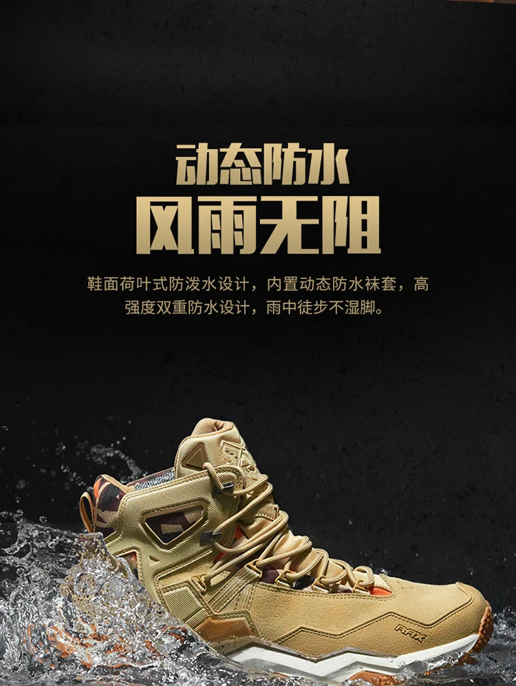 RAX Waterproof Mid-Top Hiking Shoes – Men’s & Women’s Leather Trekking Boots for Trail, Camping, Climbing & Outdoor Adventures