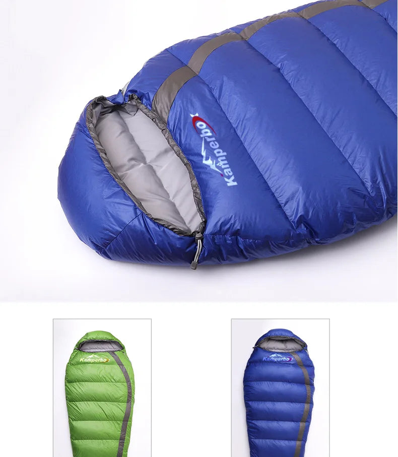 Kamperbox Ultralight Down Sleeping Bag – Warm Winter Camping Sleeping Bag for Backpacking & Outdoor Adventures
