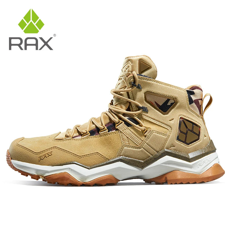 RAX Waterproof Mid-Top Hiking Shoes – Men’s & Women’s Leather Trekking Boots for Trail, Camping, Climbing & Outdoor Adventures