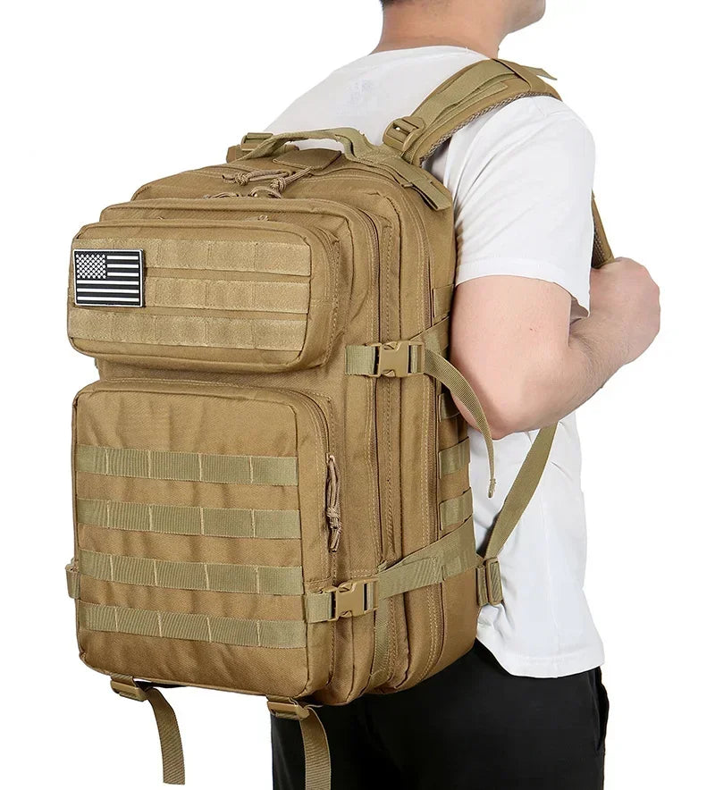 Tactical Backpack – Large Capacity 3-Day Outdoor Rucksack for Hiking, Camping & Travel