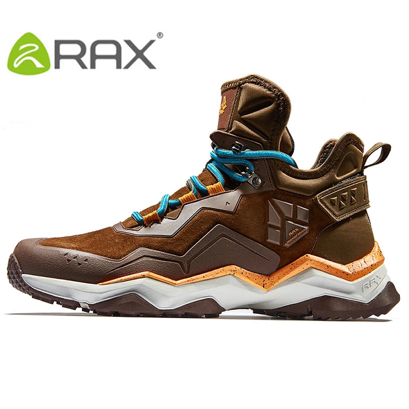RAX Waterproof Mid-Top Hiking Shoes – Men’s & Women’s Leather Trekking Boots for Trail, Camping, Climbing & Outdoor Adventures