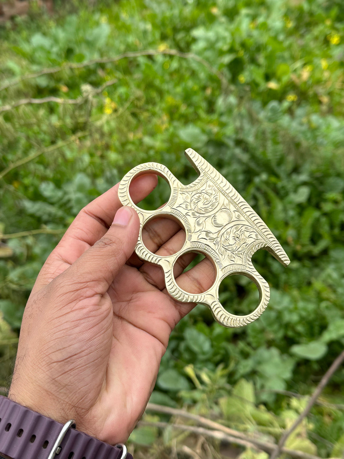 Handmade Solid Brass Knuckles – EDC Survival Gear