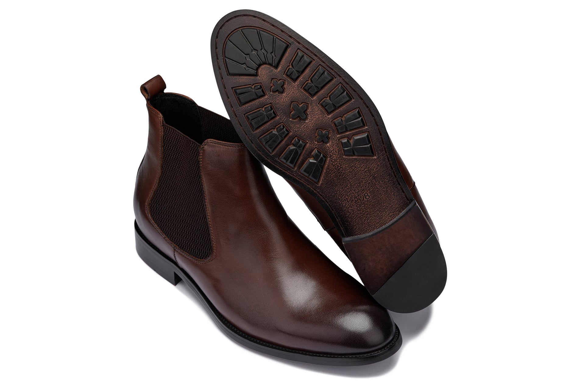 Y72231 - 2.8 Inches Taller (Coffee Brown) - Chelsea Boots