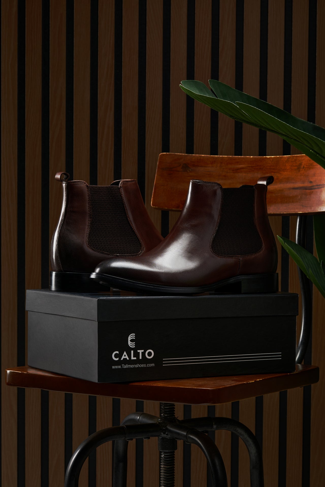 Y72231 - 2.8 Inches Taller (Coffee Brown) - Chelsea Boots