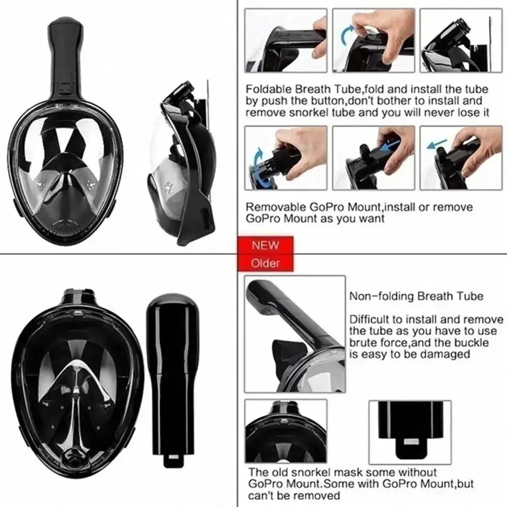 Snorkel Mask - 180° Vision & Anti-Fog Technology for Ultimate Underwater Adventures