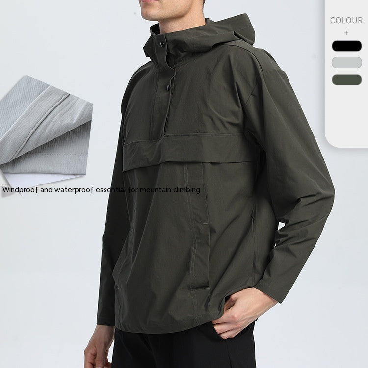Men’s Outdoor Sports Jacket – Quick-Drying Waterproof Windbreaker Coat