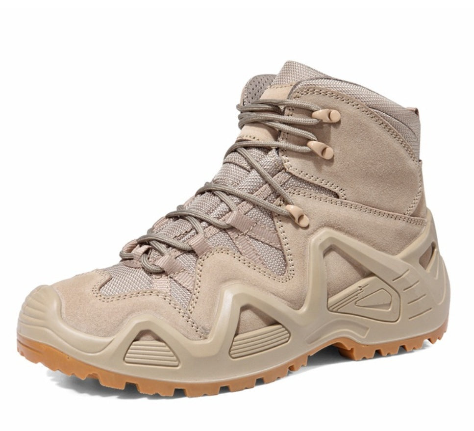 Mid-High Top Military Combat Boots – Outdoor Training Hiking Shoes