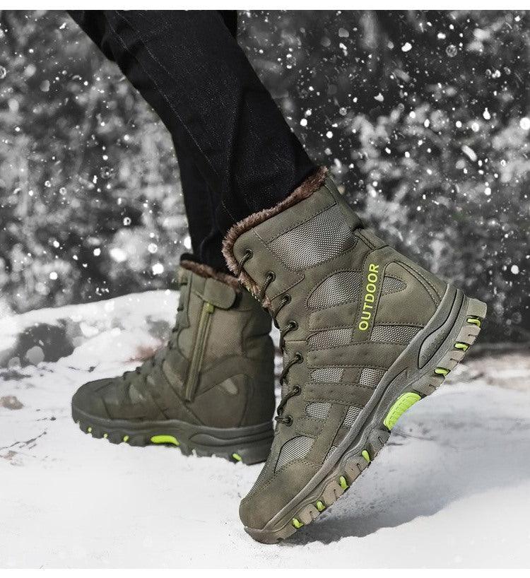 Men’s Black Mid-Cut Hiking Boots – Outdoor Sports and Mountaineering