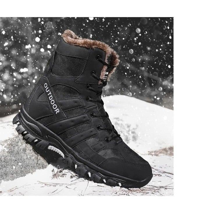 Men’s Black Mid-Cut Hiking Boots – Outdoor Sports and Mountaineering